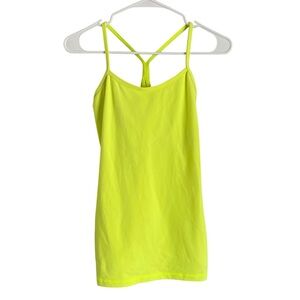 Lululemon Power Y Tank Athletic Top Lime Green Strappy Racerback Sz 4